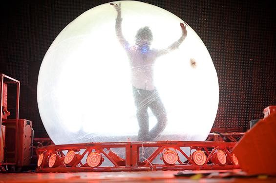 Wayne Coyne of Flaming Lips. View an entire slideshow of photos here. - Todd Owyoung