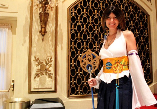 Some fans came in costume: Yuna from Final Fantasy X. - Mabel Suen