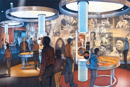 An artist rendering of the National Blues Museum - Courtesy of the National Blues Museum