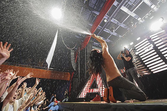 Steve Aoki at the Pageant in February 2012. - Todd Owyoung