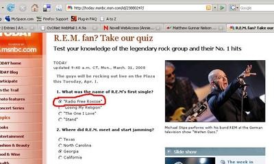 R.E.M. Hit NBC's Today Show -- Whose Expert Band Quiz isn't Exactly, Er, Correct