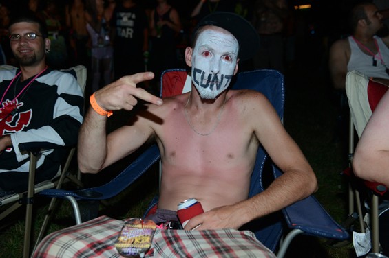 A juggalo photographed on Wednesday, the first day of the Gathering, 2013. - NATE "IGOR" SMITH