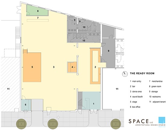 The floor plan for the Ready Room designed by SPACE Archiecture + Design. - COURTESY OF SPACE