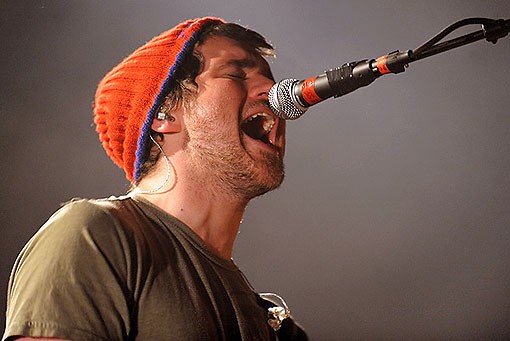Jesse Lacey of Brand New last night at the Pageant. See more photos from last night. - PHOTO: TODD OWYOUNG