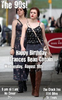 Frances Bean Cobain Is Legal Today. Celebrate Her Birthday Tonight at the Crack Fox!