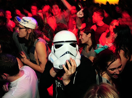 The floor at the Gramophone. Killer Storm Trooper helmet. See a full slideshow from last night here. - Photo: Egan O'Keefe