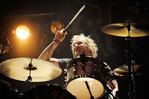 Drummer Matt Sorum, playing in Motorhead this tour - Todd Owyoung