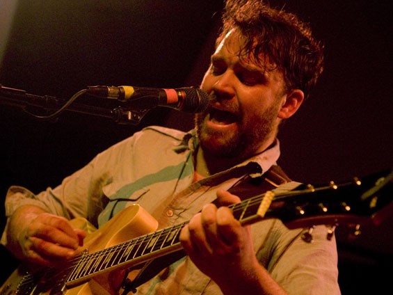 Scott Hutchison of Frightened Rabbit at the Old Rock House last night. See more Frightened Rabbit photos here. - Photo: Jon Gitchoff
