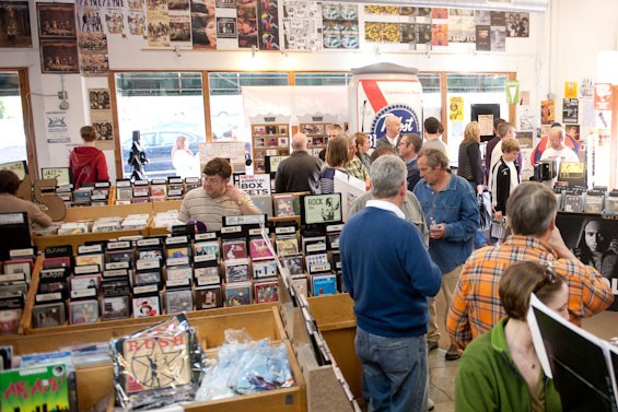 Scenes from Record Store Day 2013 in St. Louis at Vintage, Apop and Euclid Records