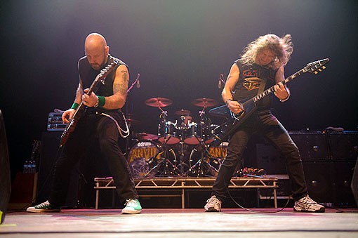 Anvil last night at the Pageant. See the full slideshow from last night here. - Photo: Todd Owyoung