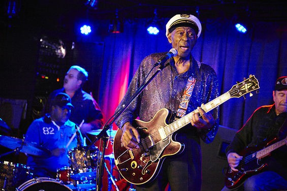 Chuck Berry plays his 200th Blueberry Hill show on Wednesday, January 15. - Steve Truesdell for RFT