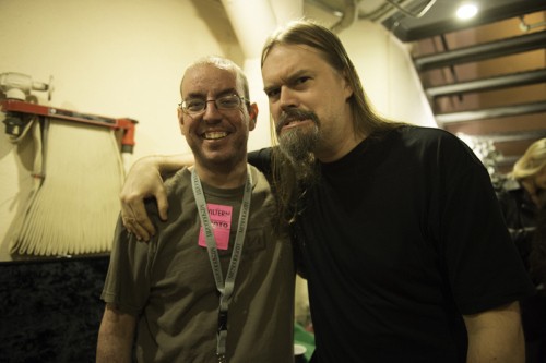 Me with Meshuggah's guitarist Frederik Thordendal.