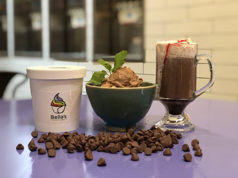 Bella's CBD-infused froyo will be in several flavors, including mint chocolate chip and sea salt caramel pretzel. - COREY JAMES