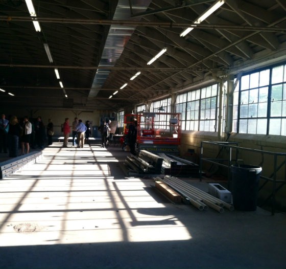 The warehouse that will become the new home of St. Louis ArtWorks is flooded with light thanks to large windows facing east. - Photo by Sarah Fenske