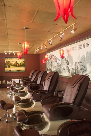 The pedicure stations at Red Lotus. - Mabel Suen