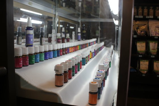 The store offers a large variety of essential oils. - Photo by Sarah Fenske