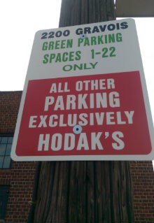 Signs at the parking lot now warn guests of exactly where they may park. - Photo Courtesy of Doug Firley