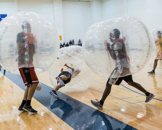 Bubble soccer is like soccer.... and bumper cars. - Photo Courtesy of Flickr/Texas A&M University- Commerce Marketing Communications