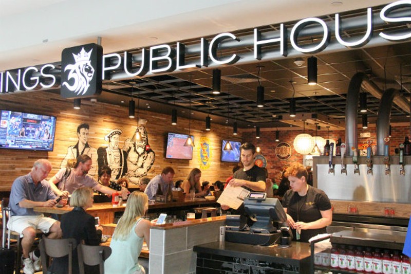 Three Kings Public House is one of the best airport bars in the country. - COMPLIMENTS OF ST. LOUIS LAMBERT INTERNATIONAL AIRPORT