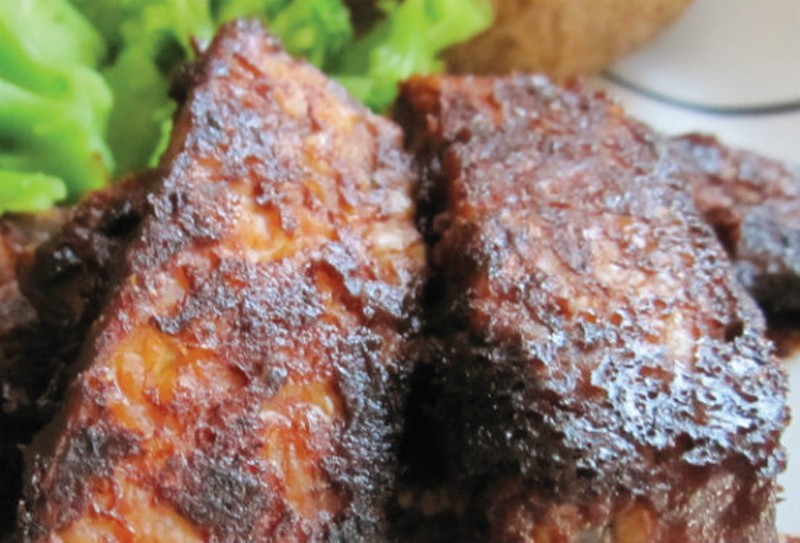 No — these aren't ribs. Smoked Tempeh at Capitalist Pig - Courtesy of Capitalist Pig