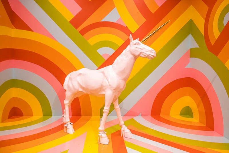 At Museum of Ice Cream, a selfie museum that began in San Francisco, props include a unicorn that you can climb right on top of. - FLICKR/THOMAS HAWK