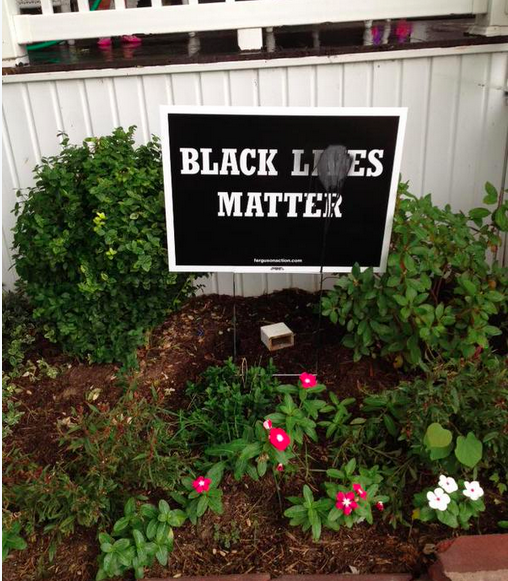 Black Lives Matter minus a "v"? "Black lies matter."
