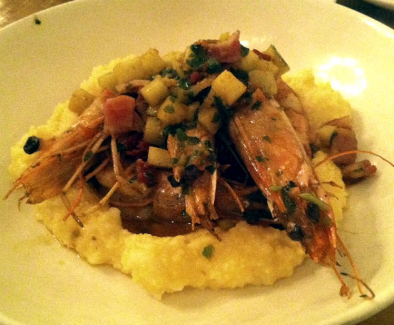 Guess Where I'm Eating These Shrimp and Grits and Win $20 from La Tejana (UPDATED)