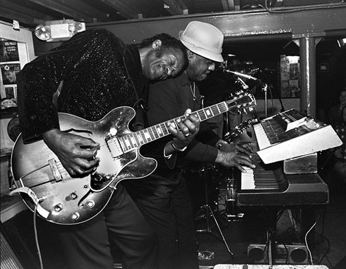 Chuck Berry and Johnnie Johnson, performing together in 1994 at Blueberry Hill. - PHOTO BY MICHAEL DEFILIPPO