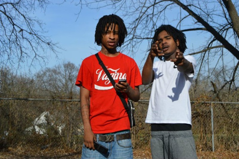 Swagg Huncho (left) was killed on Sunday, just seven months after he and Lil Tay were featured in the Riverfront Times. - Photo by Ben Westhoff