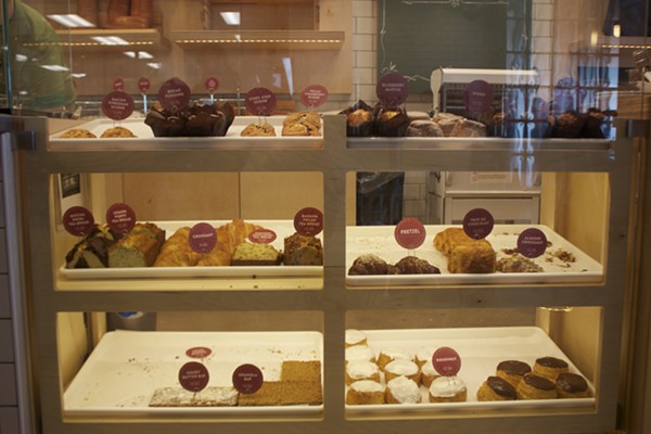 The pastry case is filled with sweet goodies. - Cheryl Baehr