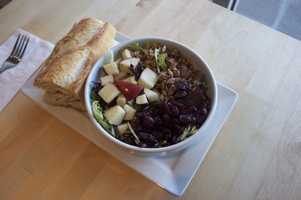 The "Frenchie" sandwich paired with a "Harvest" salad. - Cheryl Baehr