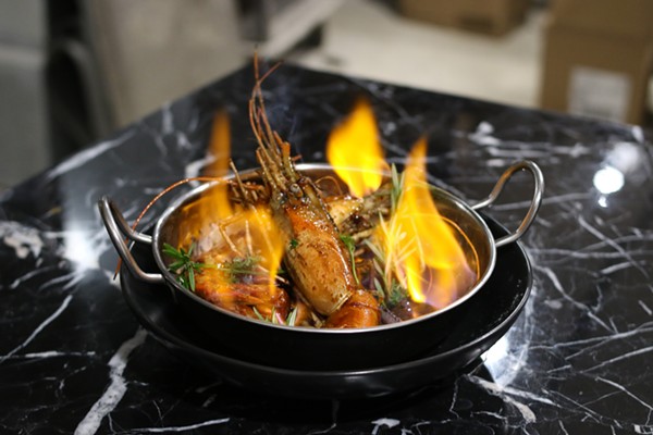 "Flaming Wicked Prawns." - Chelsea Neuling