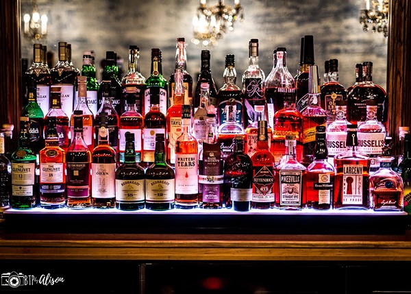 80 whiskeys anchor the bar, although there is a full list of other spirits, too. - BTP BY ALISON