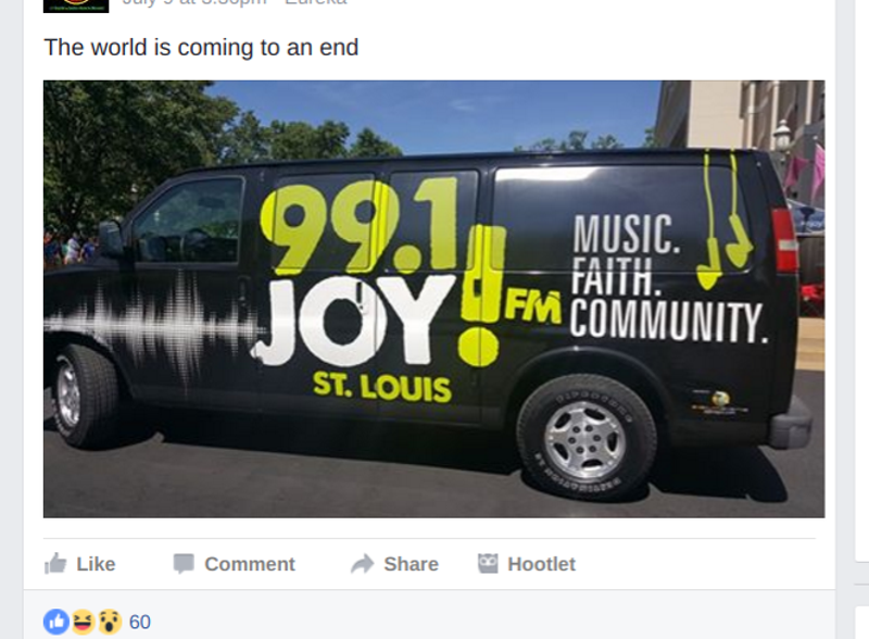 Joy 99.1 FM Stickers: Scourge of the St. Louis Roadways
