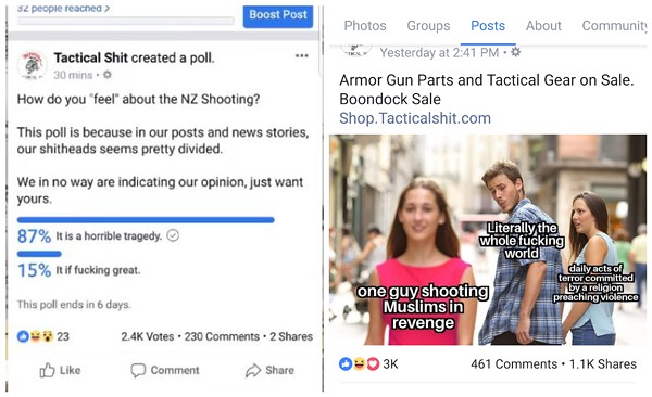 Tactical Shit, of course, doesn't have an opinion. - Screenshots via YouTube/Facebook