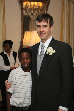 Cleveland with the author at his wedding, in 2009,