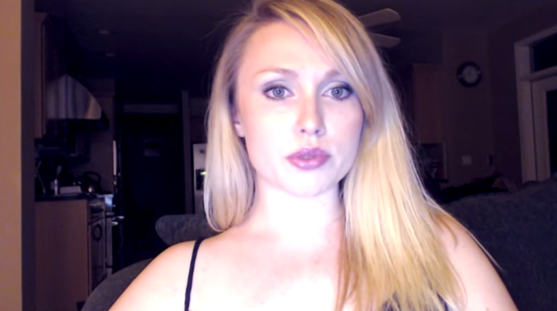 "Conservative millennial dame living in the liberal, fascist hellscape of Seattle & speaking out against globalism, feminism, Islam & government corruption. Bring it on, SJWs. I'm ready." — Blonde in the Belly of the Beast "about" section. - Screenshot from terrible video below