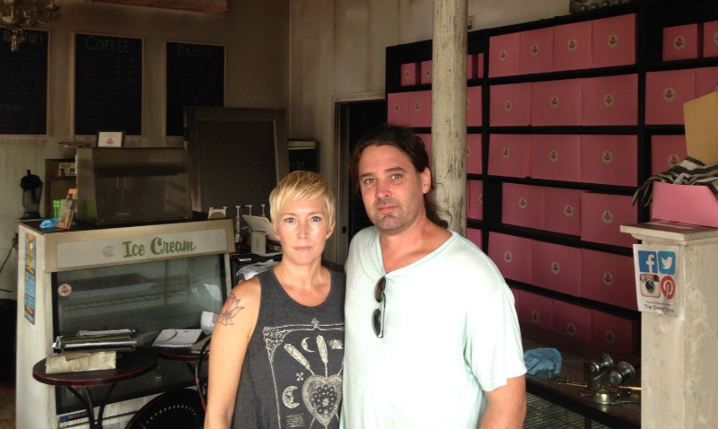 Jenna and Jason Siebert plan to rebuild the Sweet Divine bakery after a fire. - Photo by Doyle Murphy