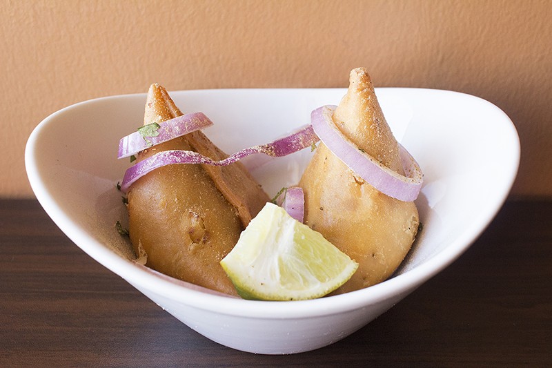 Vegetable samosa with spiced potatoes and Indian spices. - PHOTO BY MABEL SUEN