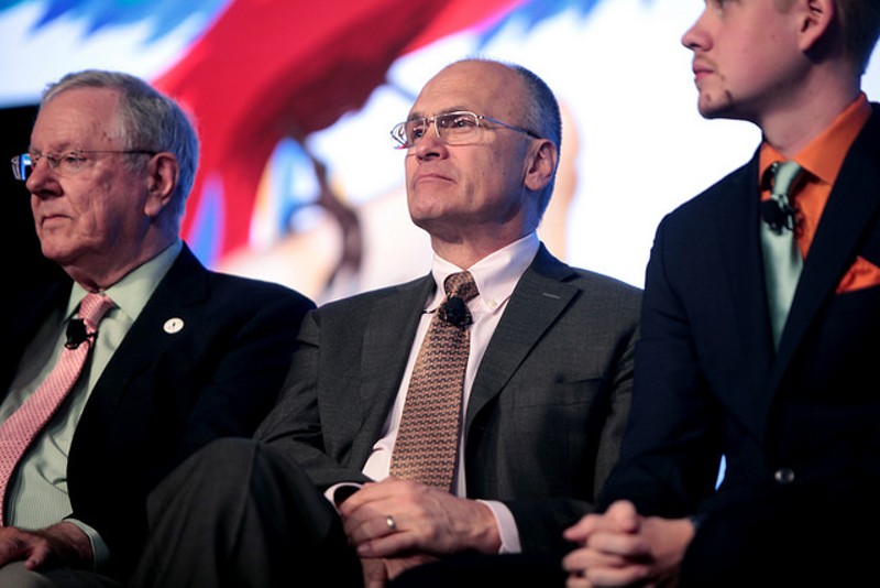 Andrew Puzder, speaking at the 2016 FreedomFest in Las Vegas. - Photo courtesy of Flickr/Gage Skidmore