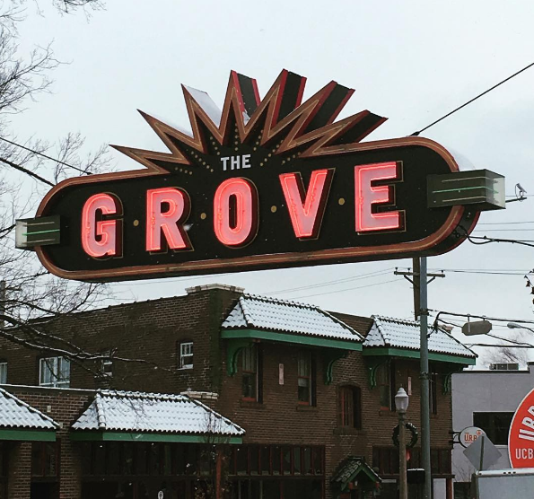 We love this sign in all weather. - Photo courtesy of Instagram / thegrovestl.