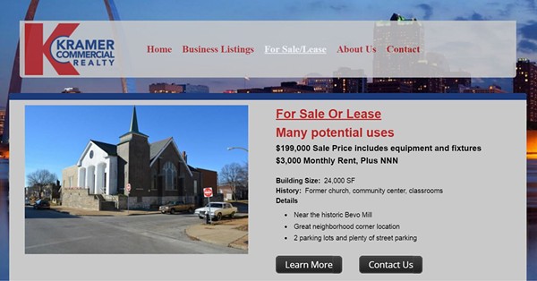 Screenshot of the Kramer Commercial Reality listing for the old Dojo Building property. - Image via kramercommercialrealty.com
