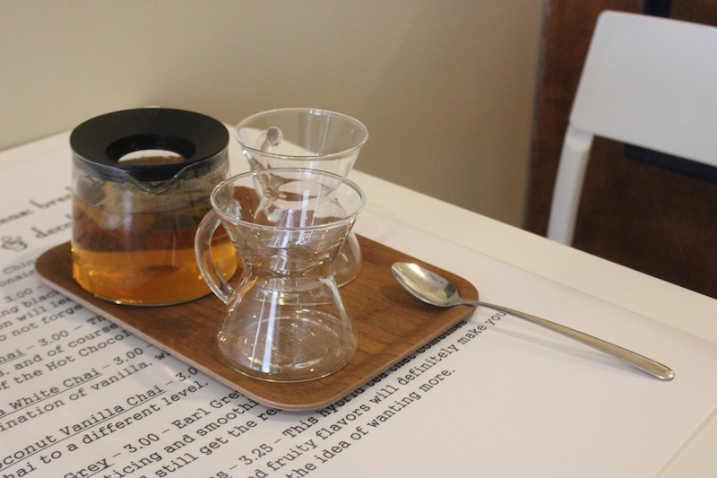 Tea ranges from $3 to $3.75. It's served in the shop in 20-ounce pots. - PHOTO BY SARAH FENSKE