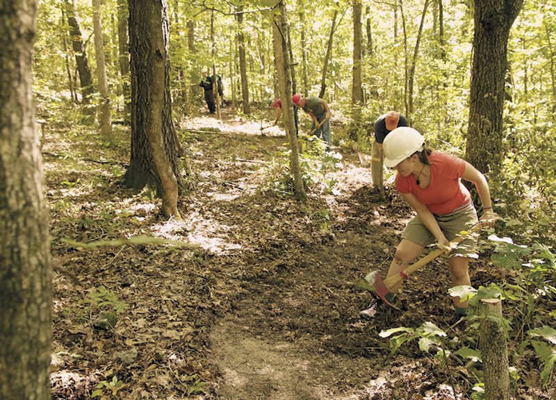Four "Mega" events each year draw numerous volunteers to work on the trail. - COURTESY OF THE OZARK TRAIL ASSOCIATION