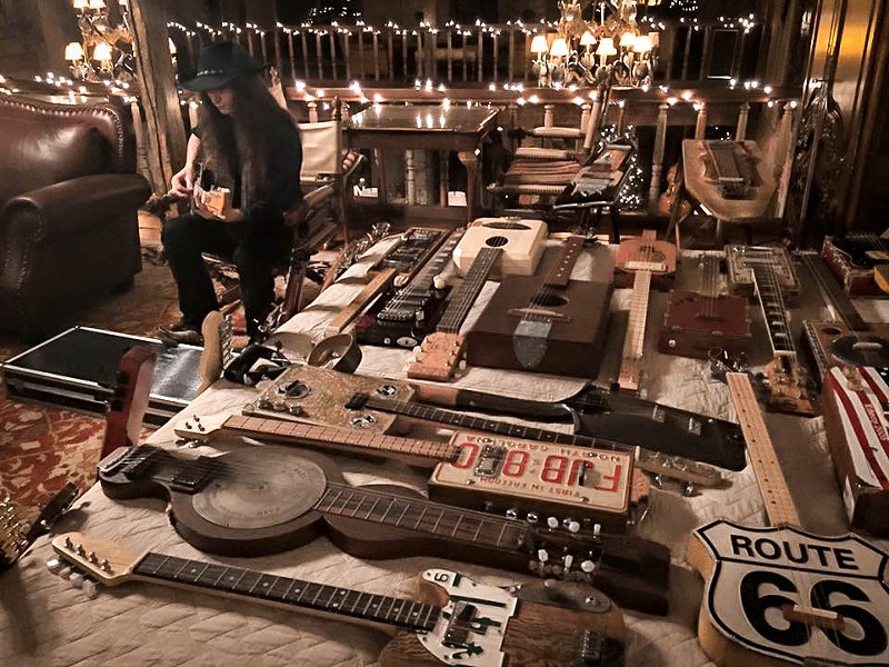 A wide array of materials are used in the DIY guitars.
