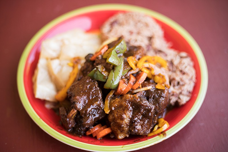 "Asher's Oxtail Entree” offers braised beef tails in a savory mixture of carrots, herbs and seasonings. - MABEL SUEN