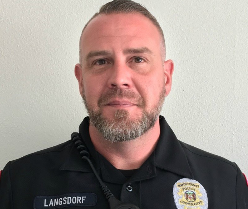 Officer Michael Langsdorf was killed on Sunday afternoon. - COURTESY NORTH COUNTY POLICE COOPERATIVE