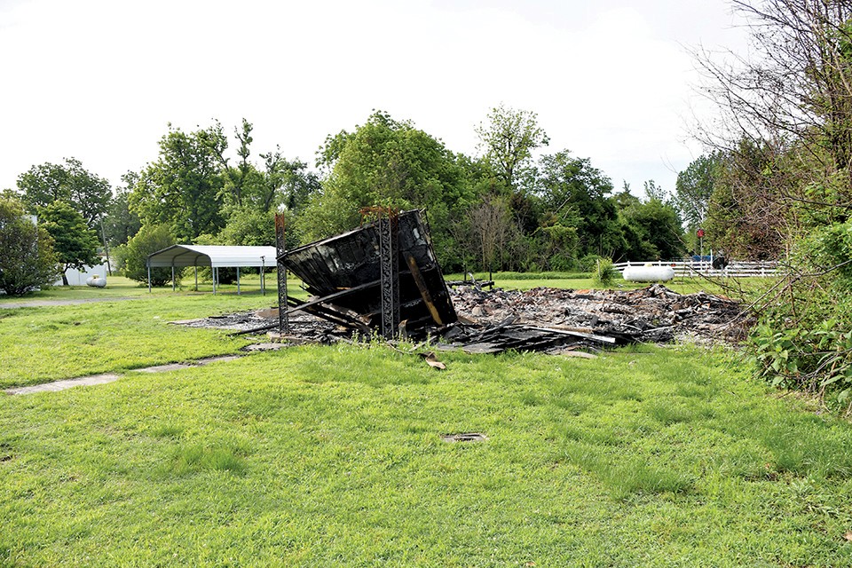 The charred remains of former Mayor Byrd’s home. - DOYLE MURPHY