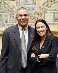 Congressman Clay, left, with new colleague Alexandria Ocasio-Cortez (D-New York.) - COURTESY OF LACY CLAY