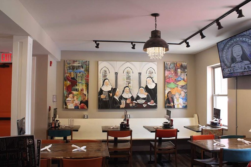 As a testament to the history of the location, Cafe on the Abbey displays a painting of nuns enjoying some food. - KATIE COUNTS